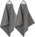 Microfiber Cleaning Cloth Grey - 12 Pcs (12.5"x12.5") - High Performance - 1200 Washes, Ultra Absorbent Microfiber Towel Weave Grime & Liquid for Streak-Free Mirror Shine - Car Washing Cloth