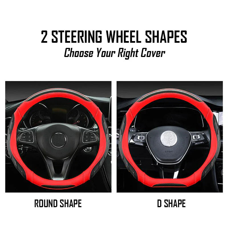 Car Steering Wheel Covers Universal Fit, Silaz Breathable Anti Slip Leather