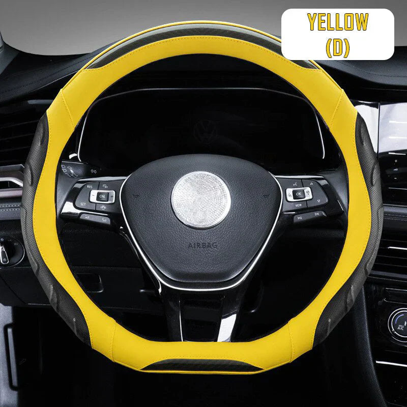 Car Steering Wheel Covers Universal Fit, Silaz Breathable Anti Slip Leather