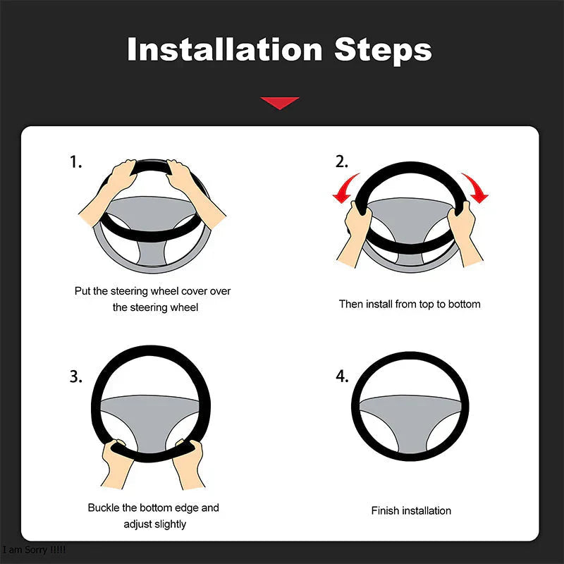 Car Steering Wheel Covers Universal Fit, Silaz Breathable Anti Slip Leather