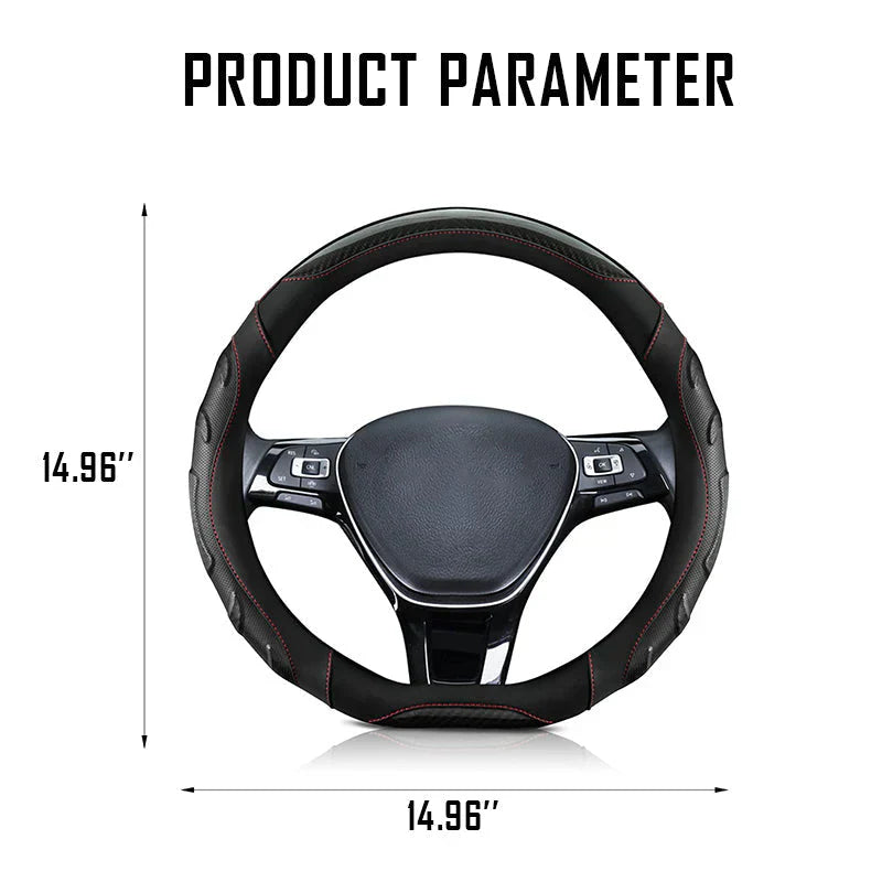 Car Steering Wheel Covers Universal Fit, Silaz Breathable Anti Slip Leather