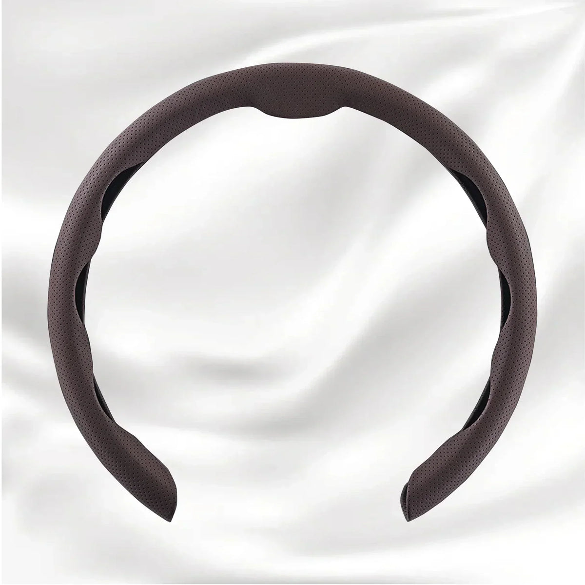 Nexi Customized Car Logo Breathable Ultra-thin 5D Leather & Carbon Car Steering Wheel Cover Universal Fit