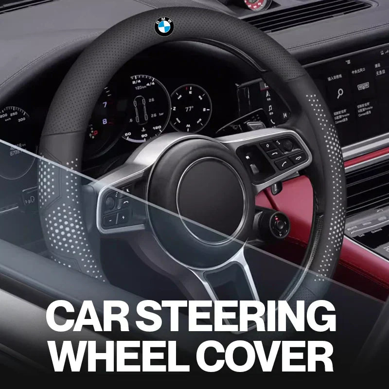 Gripex UltraGrip Breathable Leather Steering Wheel Cover | Anti-Slip, Universal Fit
