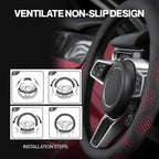 Gripex UltraGrip Breathable Leather Steering Wheel Cover | Anti-Slip, Universal Fit