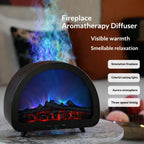 Fireplace Aurora Flame Ultrasonic Essential Oil Diffuser & Cool Mist Humidifier – LED Night Light, Auto Shut-Off & Whisper Quiet for Home & Office With Remote And Heavy Duty Power Adapter ultrasonic essential oil diffuser and humidifier - detail view - Aroma Paradise