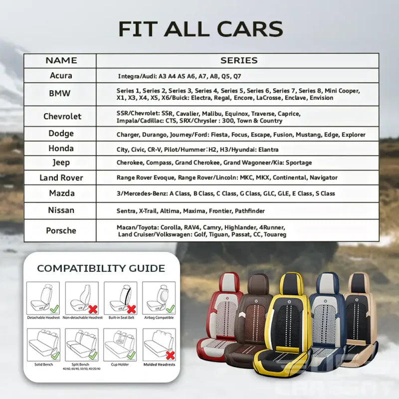 US Nox Full Set Universal Breathable Waterproof Vehicle Leather Cover for Cars, SUV